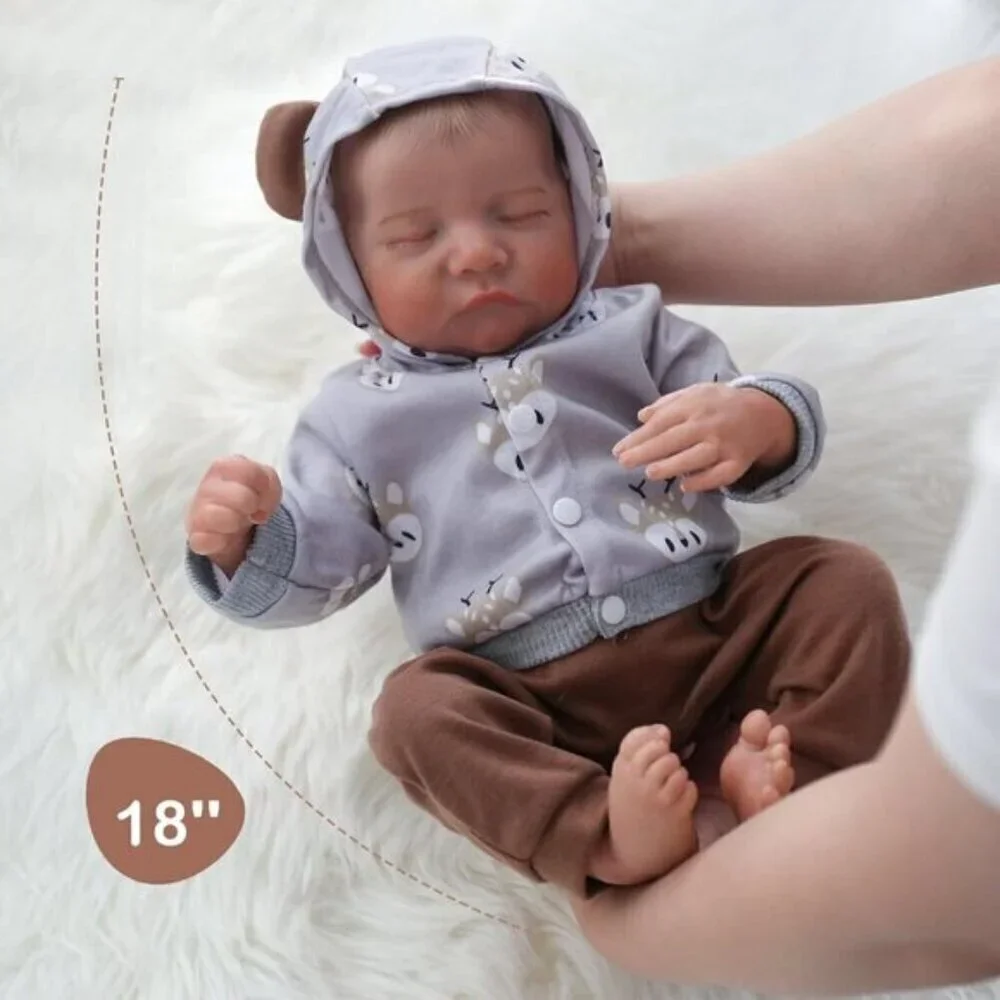 WOOROY Realistic Reborn Baby Dolls Boy - 18 Inch Lifelike Baby doll